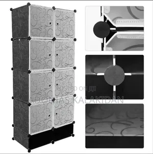 Plastic and Metal Cubic Cloth Cabinet