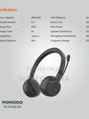 Porodo Office Wireless Headset