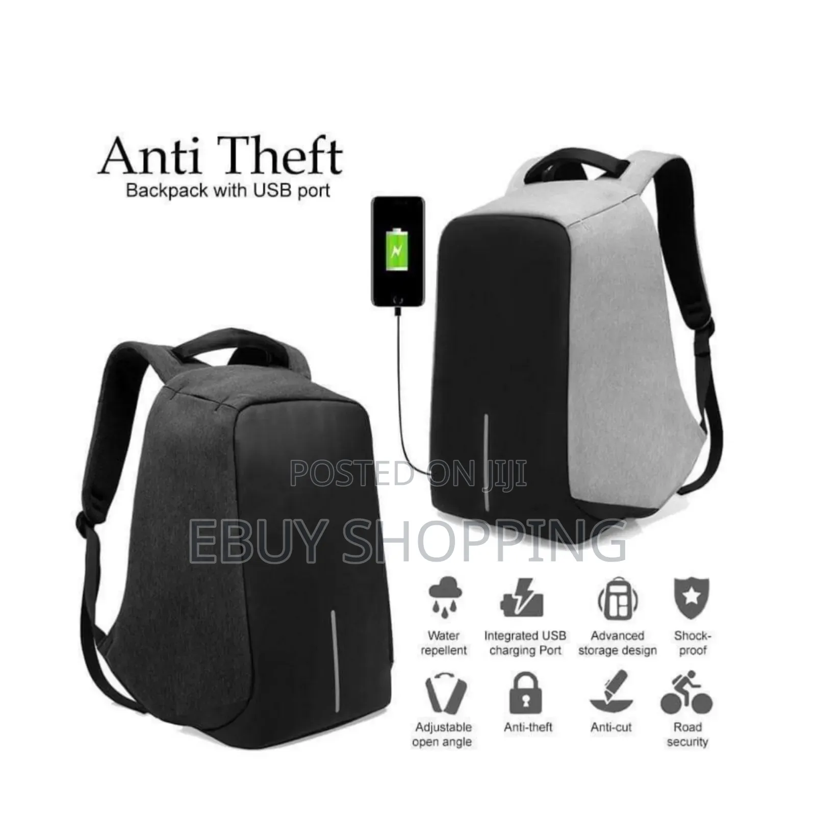 **15.6" Laptop Anti-Theft Backpack – Safe Convenient**