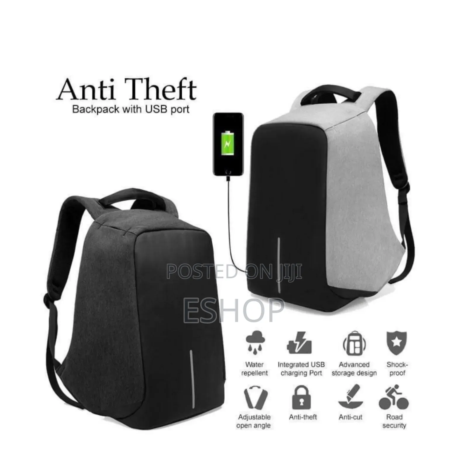 **15.6" Secure Backpack – Usb Port Anti-Pickpocket Design