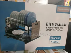 Tier Stainless Still Dish Drainer Rack የታጠቡ የኪችን እቃዎች ማድረቂያ