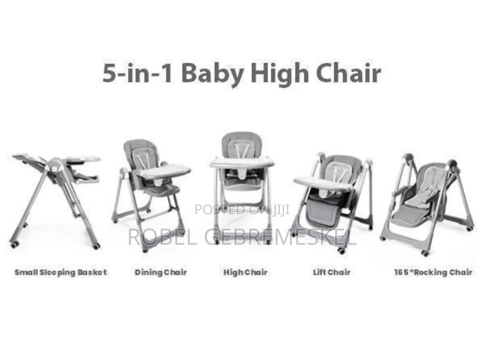 5-in-1 High Chair Multifunction】