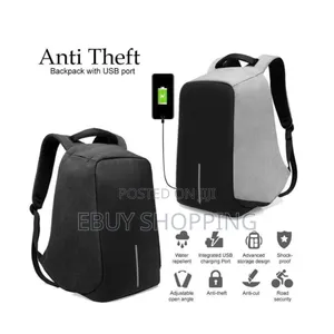 Photo - **Usb Charging Backpack – Anti-Pickpocket Ergonomic**