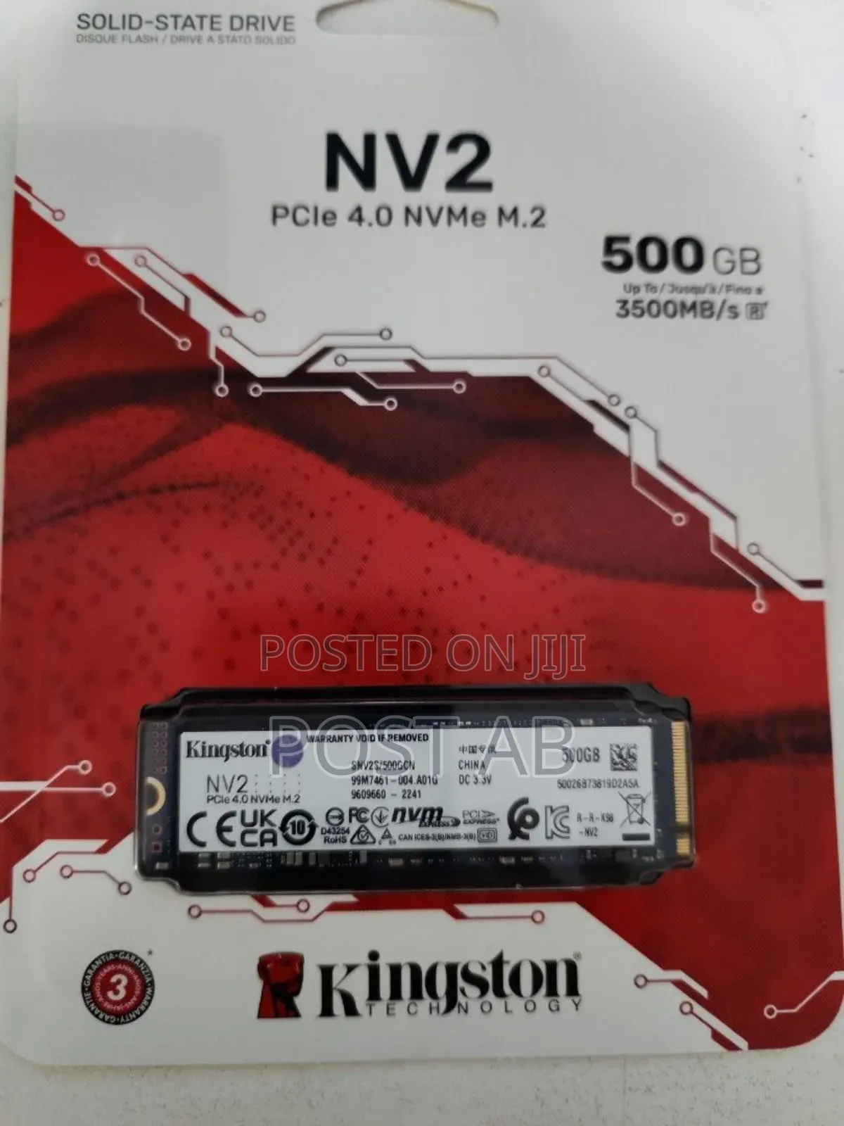 Kingston SSD 500gb Pcle 4.0 3000mb/S Writing Nvme M.2 Drive