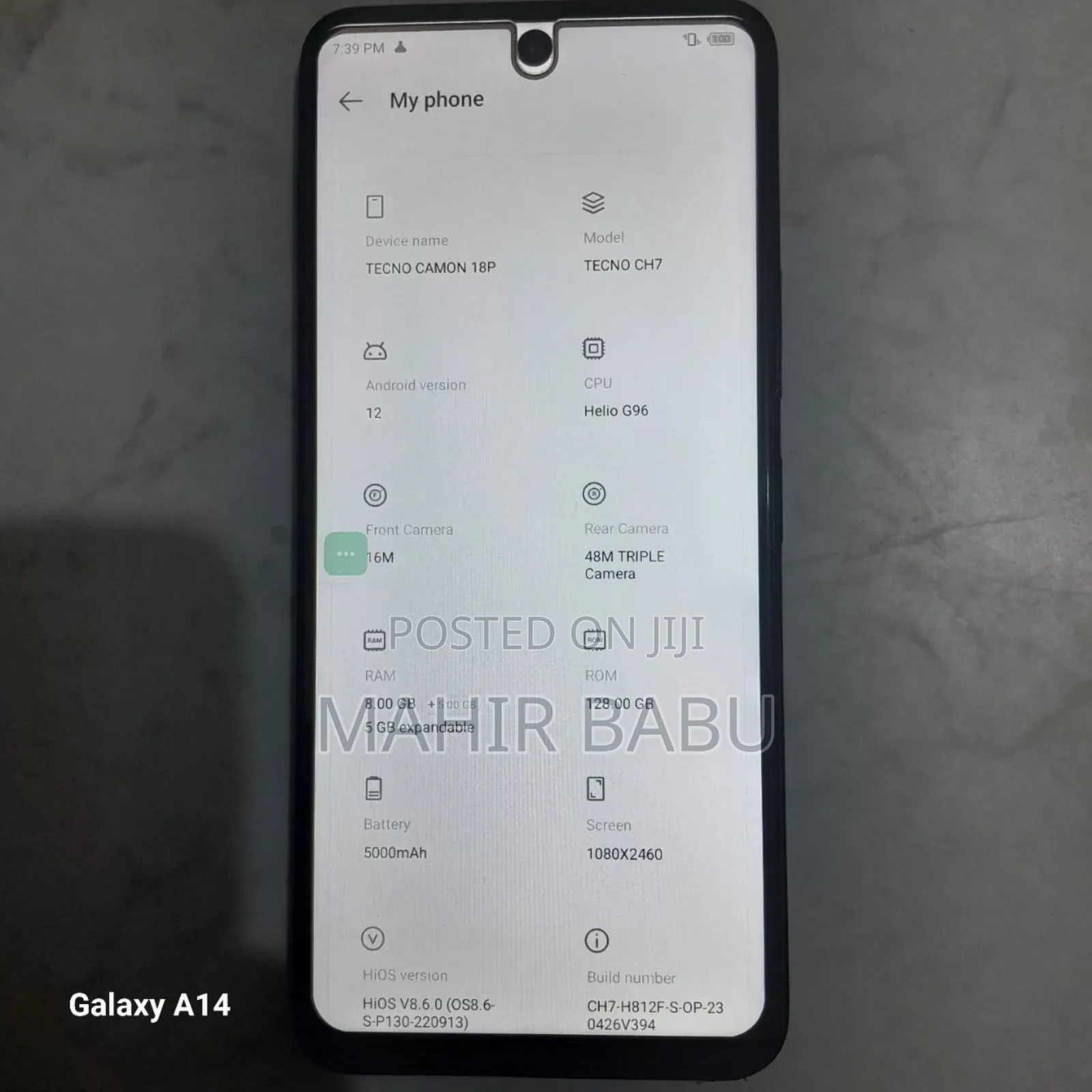 Tecno Camon 18 P 128 GB Black