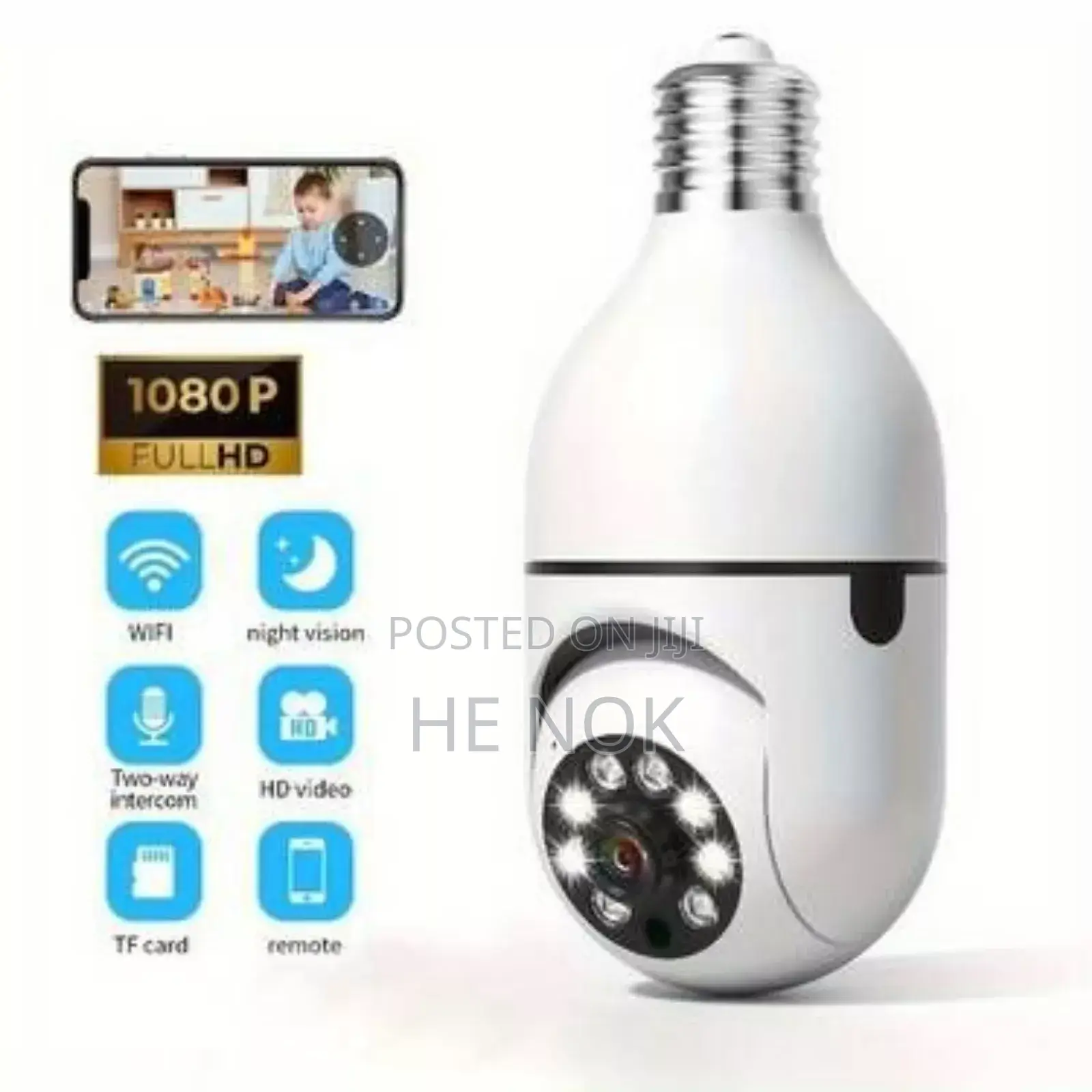 Rotating Bulb Security Camera 360°
High Quality