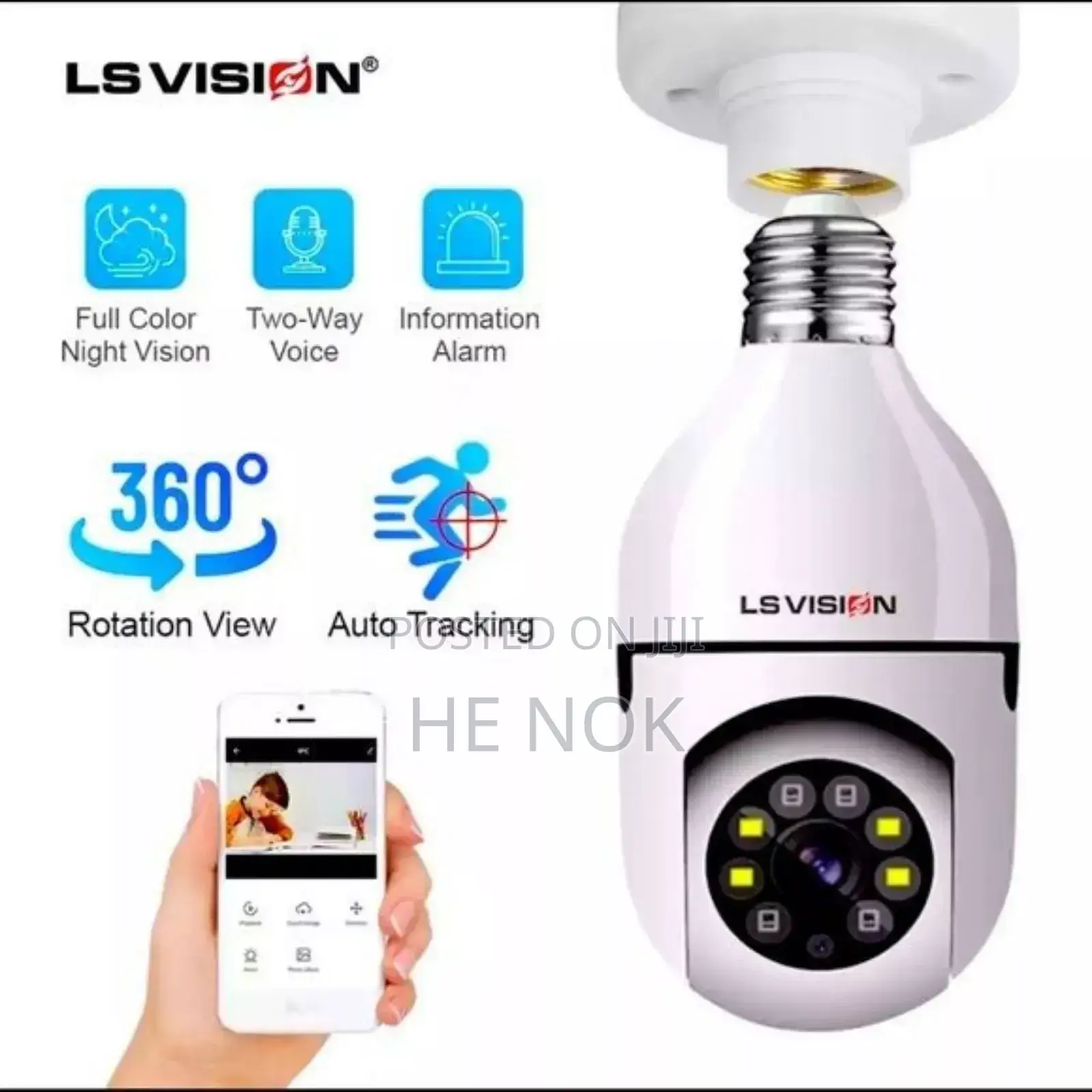 Rotating Bulb Security Camera 360°
High Quality