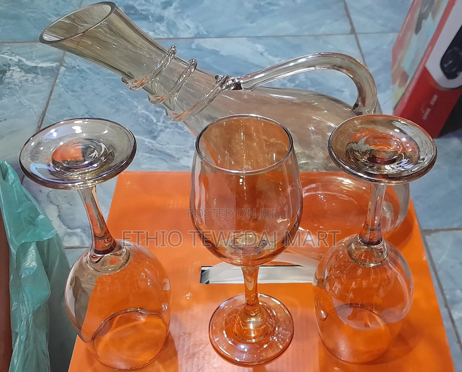 Wine Decanter With 6 Wine Glass 7pcs