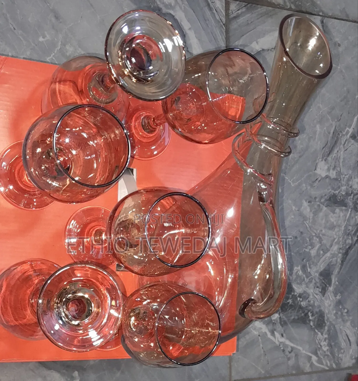 Wine Decanter With 6 Wine Glass 7pcs
