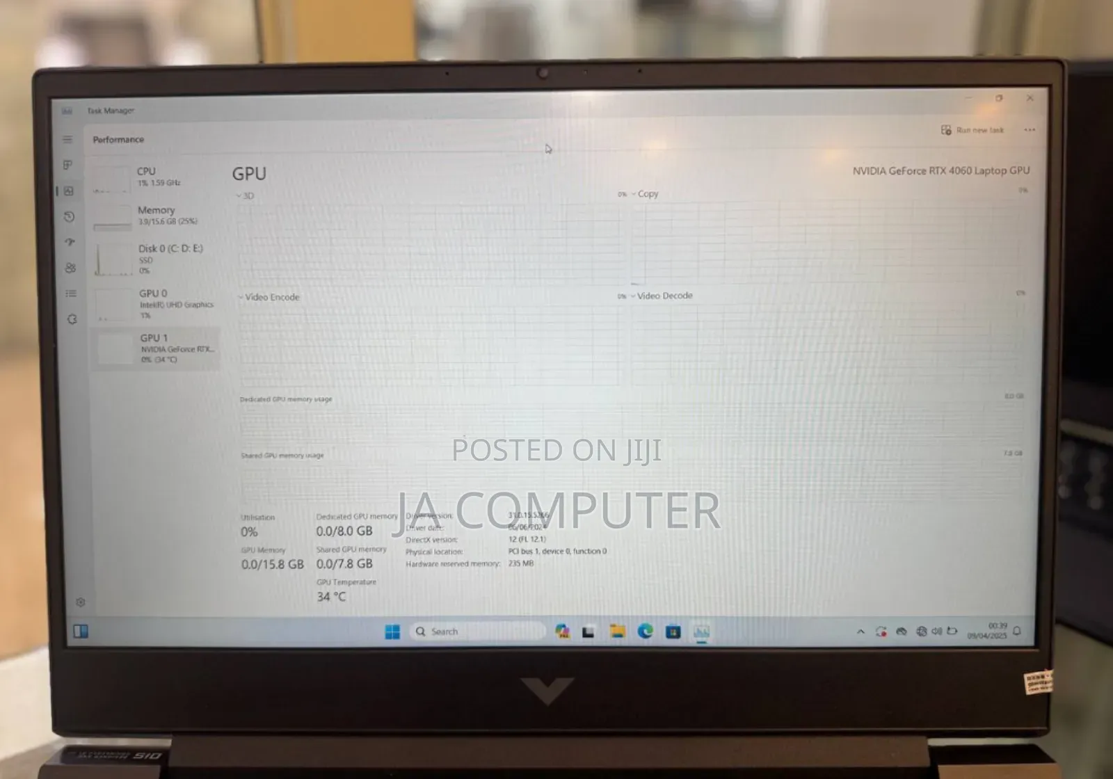 New Laptop HP Victus 16 16GB Intel Core I7 SSD 512GB