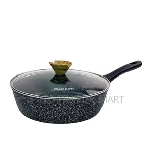 Momcoc Deep Fry Pan With Lid ባለ ክዳን መጥበሻ በተለያየ መጠን