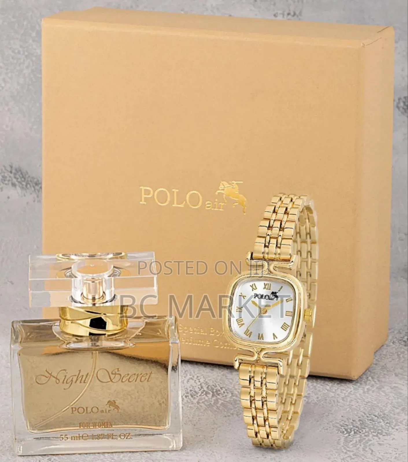 Women's Wristwatch and 55 Ml Perfume Set Gift Box Polo