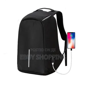 **Trendy Anti-Theft Backpack – Usb Port for Phone Charging*
