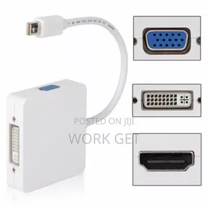Photo - Mini Display Port Thunderbolt to Hdmi/Dvi/Vga 3 in 1