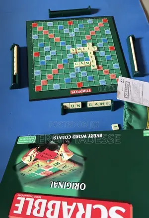Photo - Scrabble | Family , Office Game| 4 Racks 100 Letter Tiles