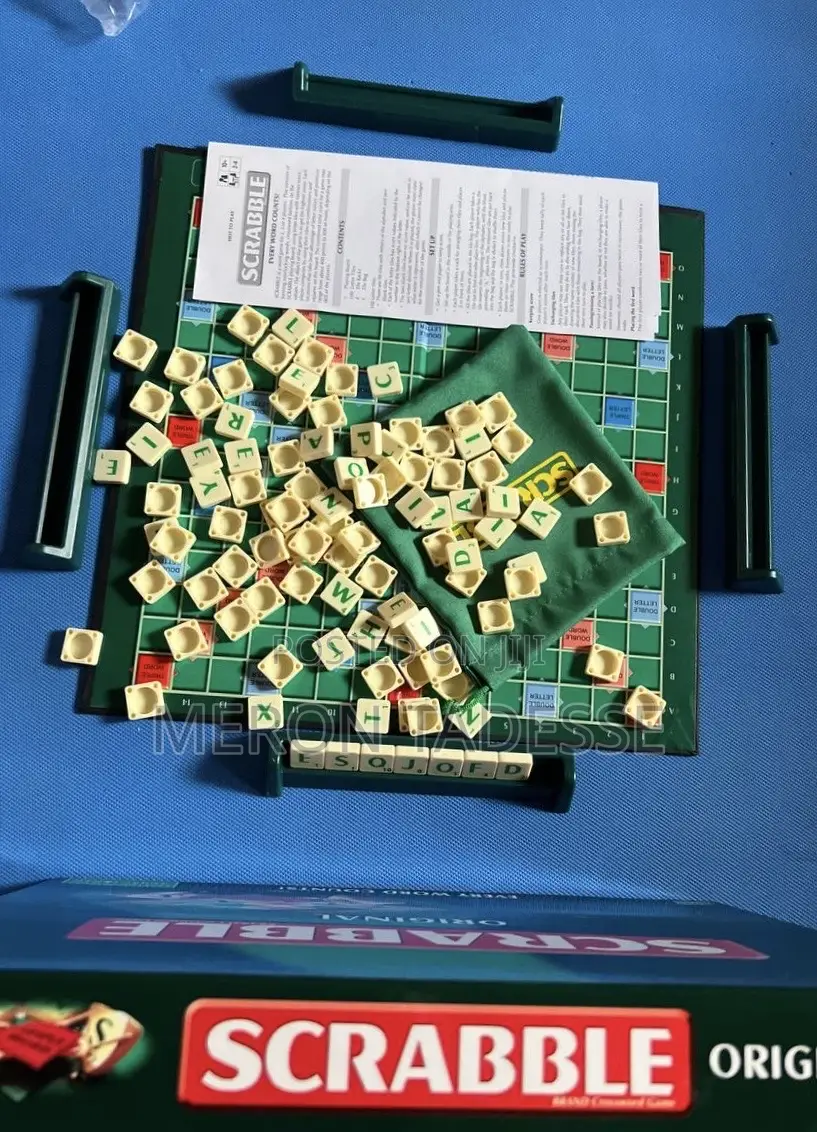 Scrabble | Family , Office Game| 4 Racks 100 Letter Tiles