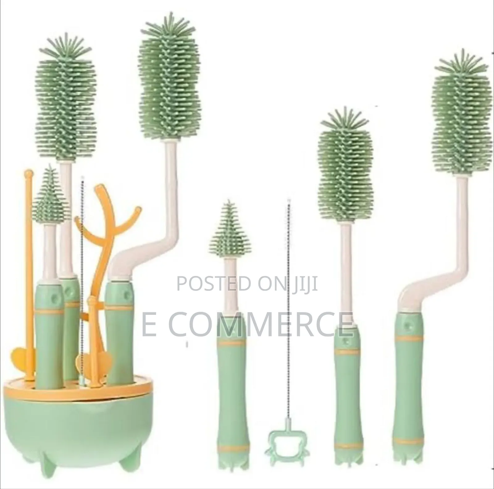 ከሲልከን የተሰራ 5 ፒስ የጡጦ ማጠብያ ብሩሽ