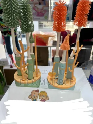 Photo - ከሲልከን የተሰራ 5 ፒስ የጡጦ ማጠብያ ብሩሽ