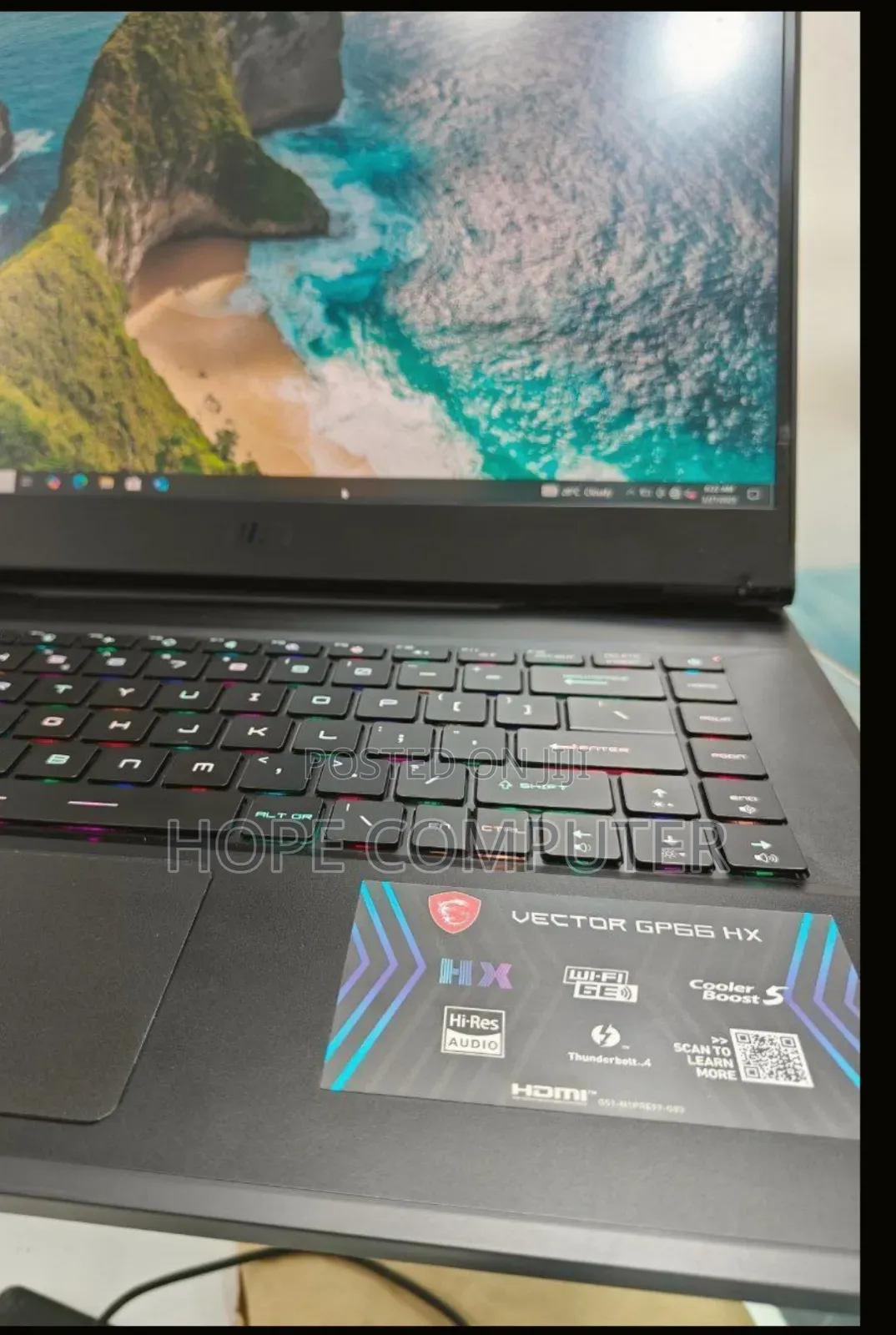 New Laptop MSI Vector GP66HX 12UGS 32GB Intel Core I7 SSD 1T