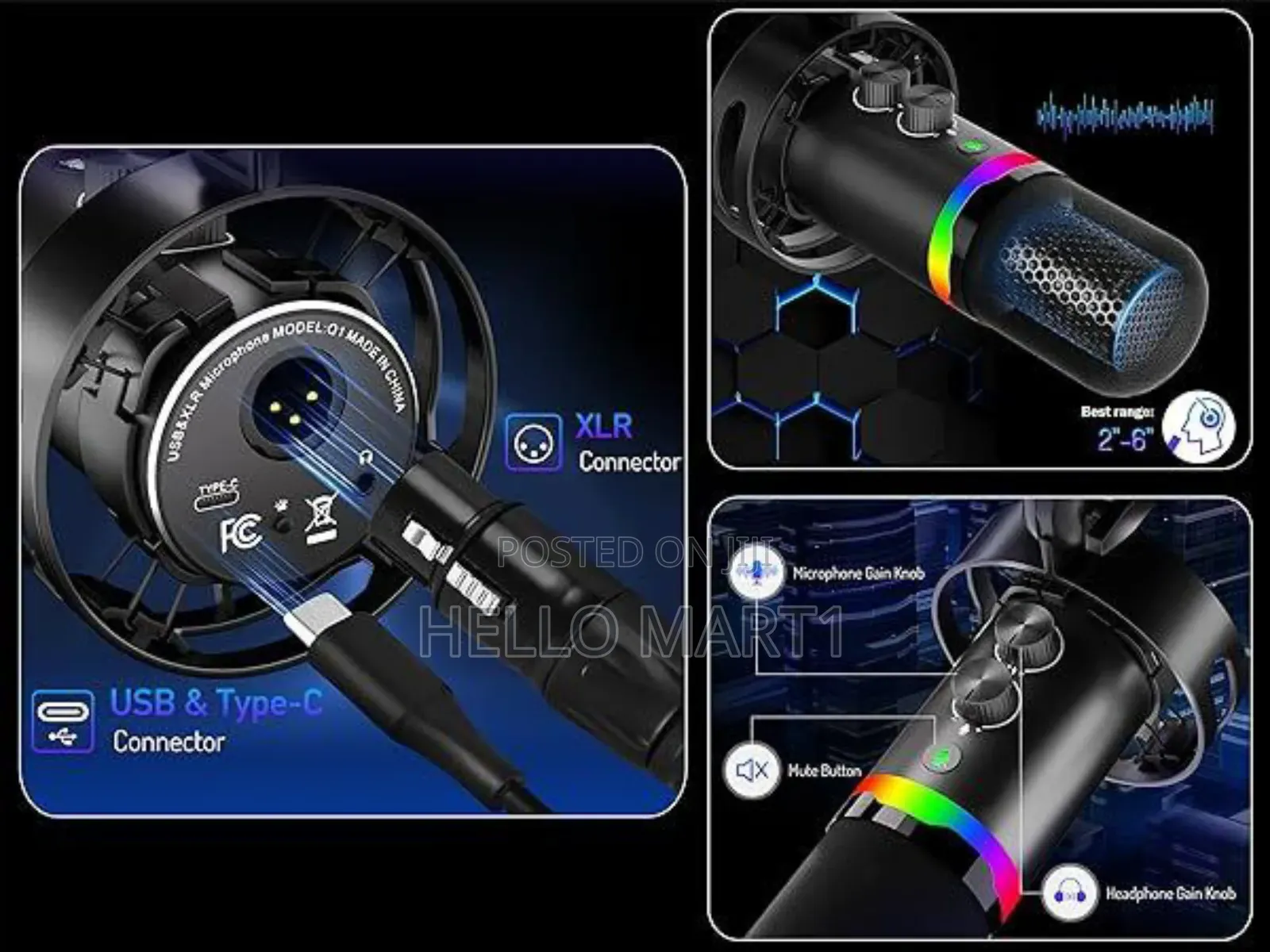 Q1 Usb-C/XLR Dual-Mode Podcast Dynamic Microphone