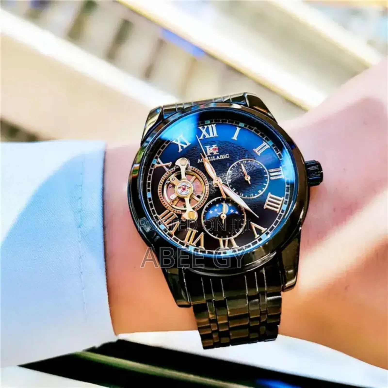 Moon Phase Display Multifunctional Stainless Steel