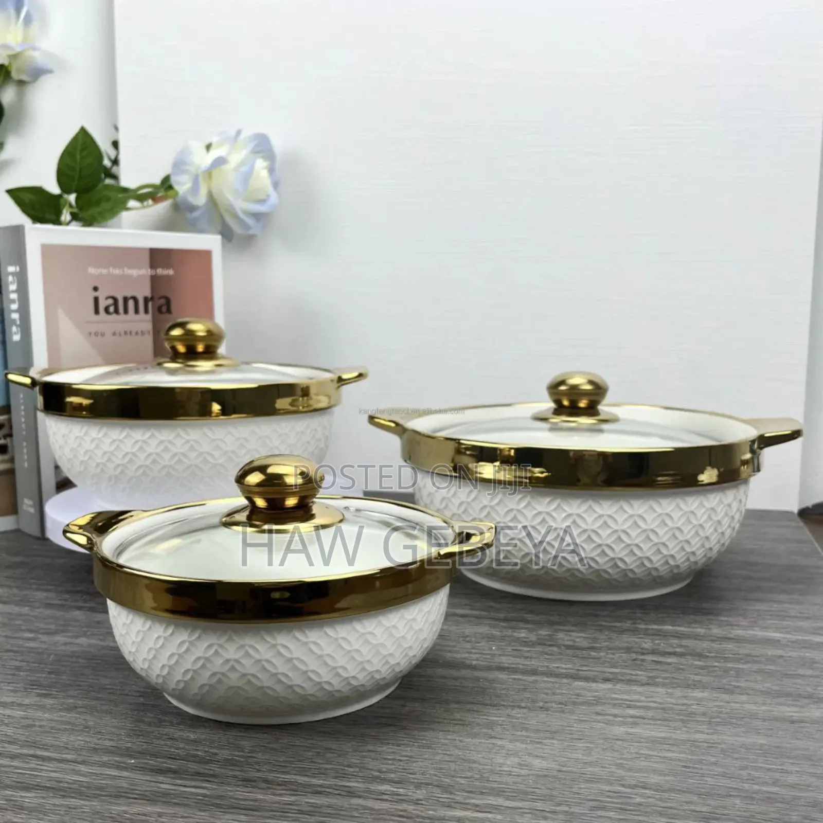 Porcelain Soup Pot 3 Pieces