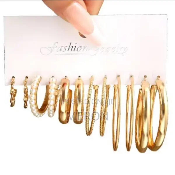 Earring Set 6pcs ጆሮ ጌጥ 6ፍሬ