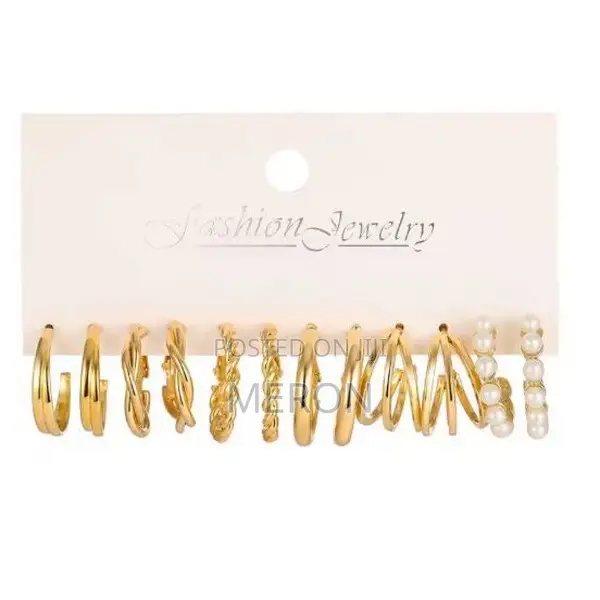 Earring Set 6pcs ጆሮ ጌጥ 6ፍሬ