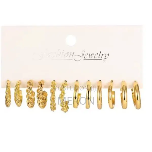 Earring Set 6pcs ጆሮ ጌጥ 6ፍሬ