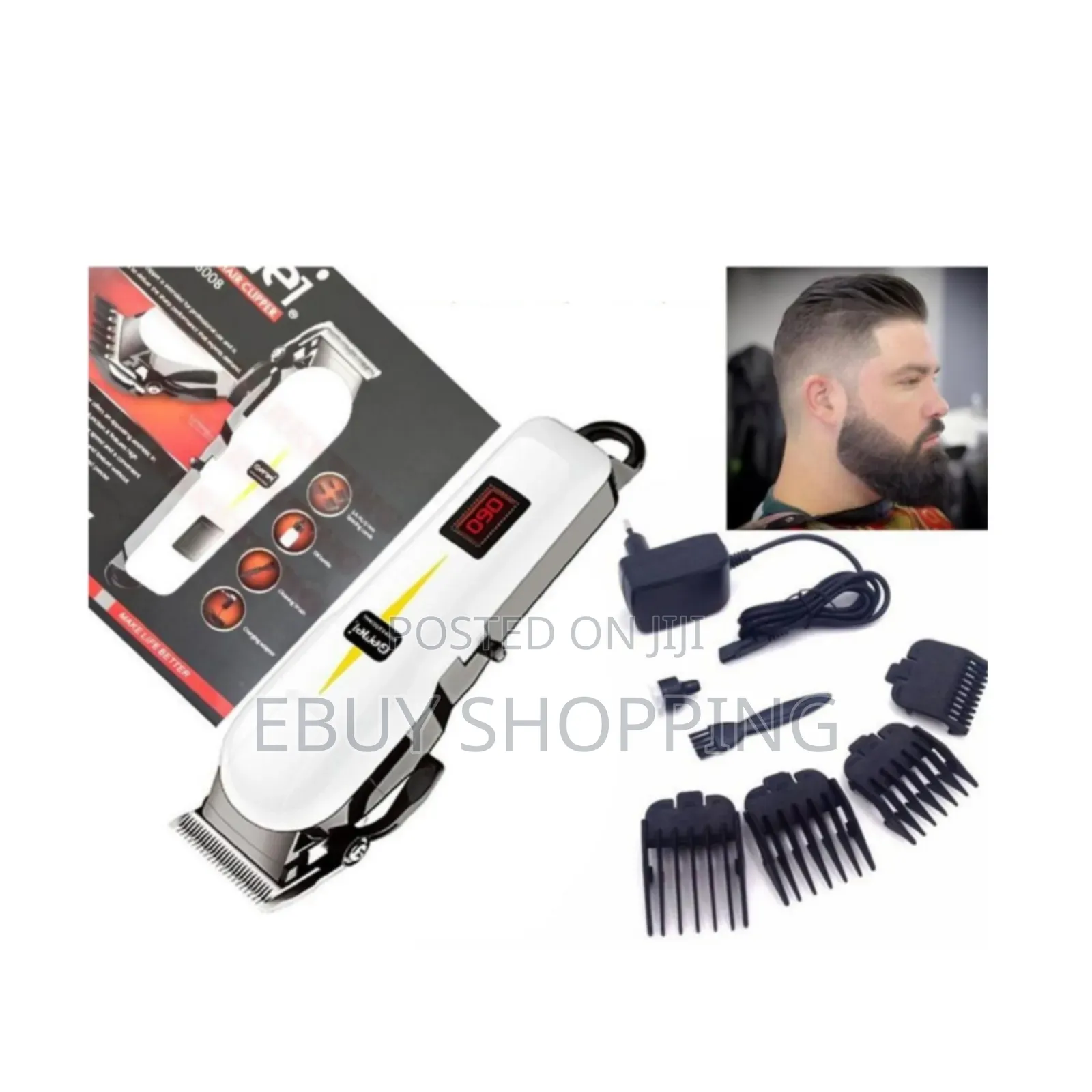 **Geemy Hair Clipper – Smooth Adjustable Haircuts**