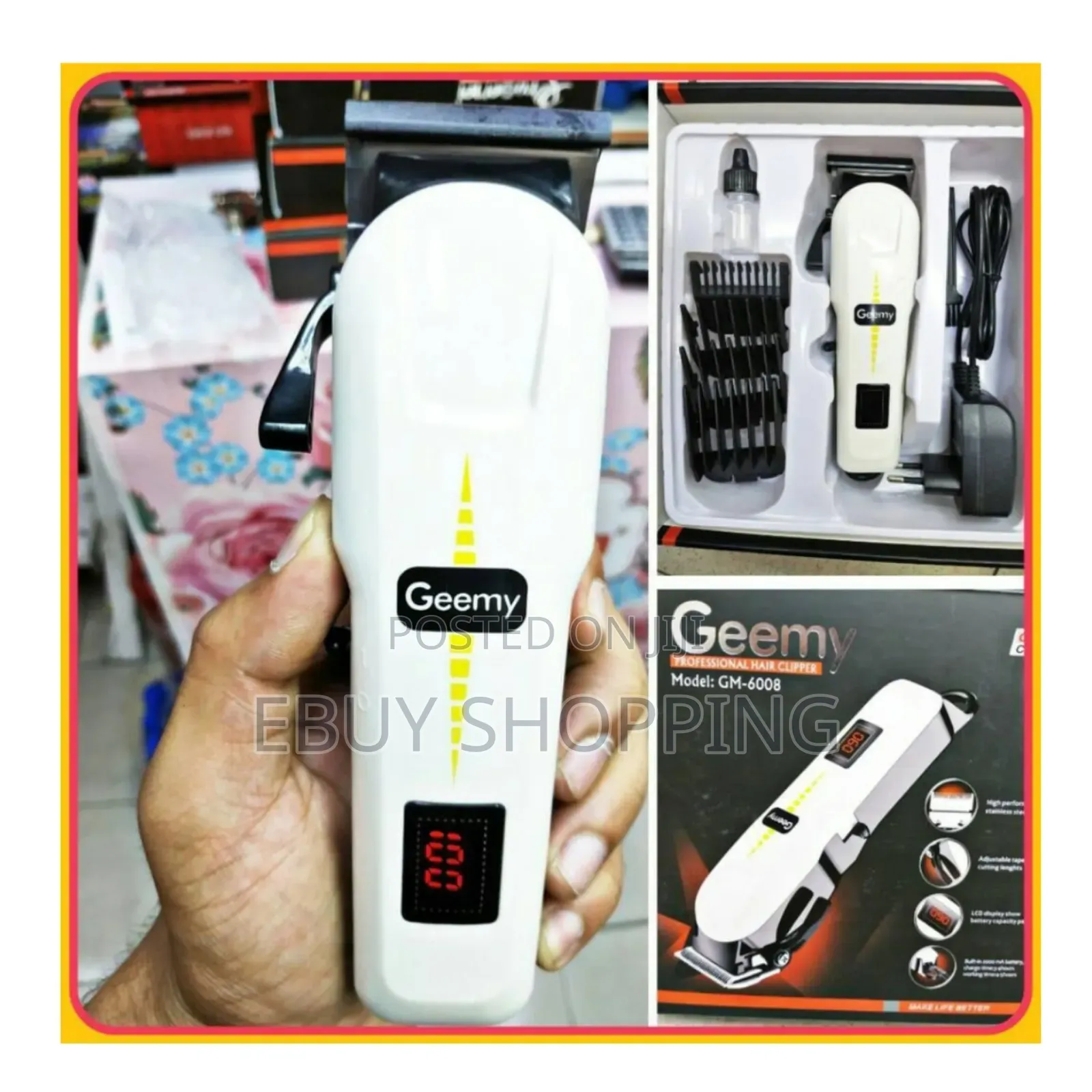 Professional Hair Clipper for Men–Geemy Rechargeable Trimmer