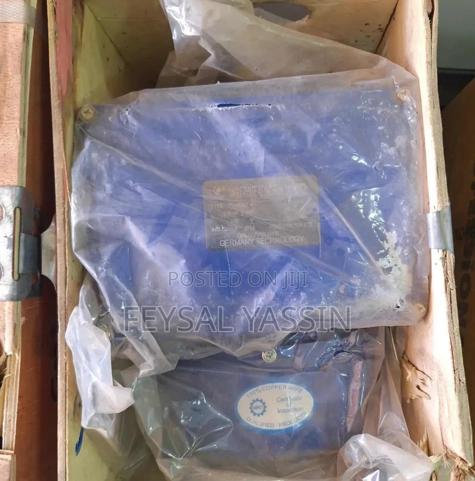 Electrical Motor Dinamo Jialile 1hp Single Phase 100% Copper