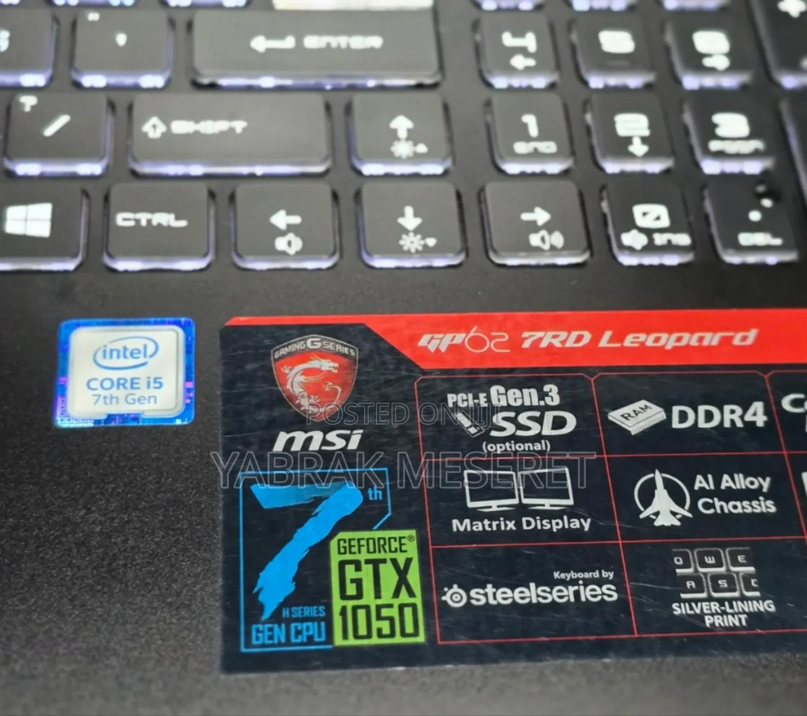 New Laptop MSI 18GB Intel Core I5 SSD 512GB