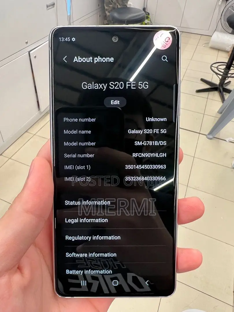 Samsung Galaxy S20 FE 128 GB White