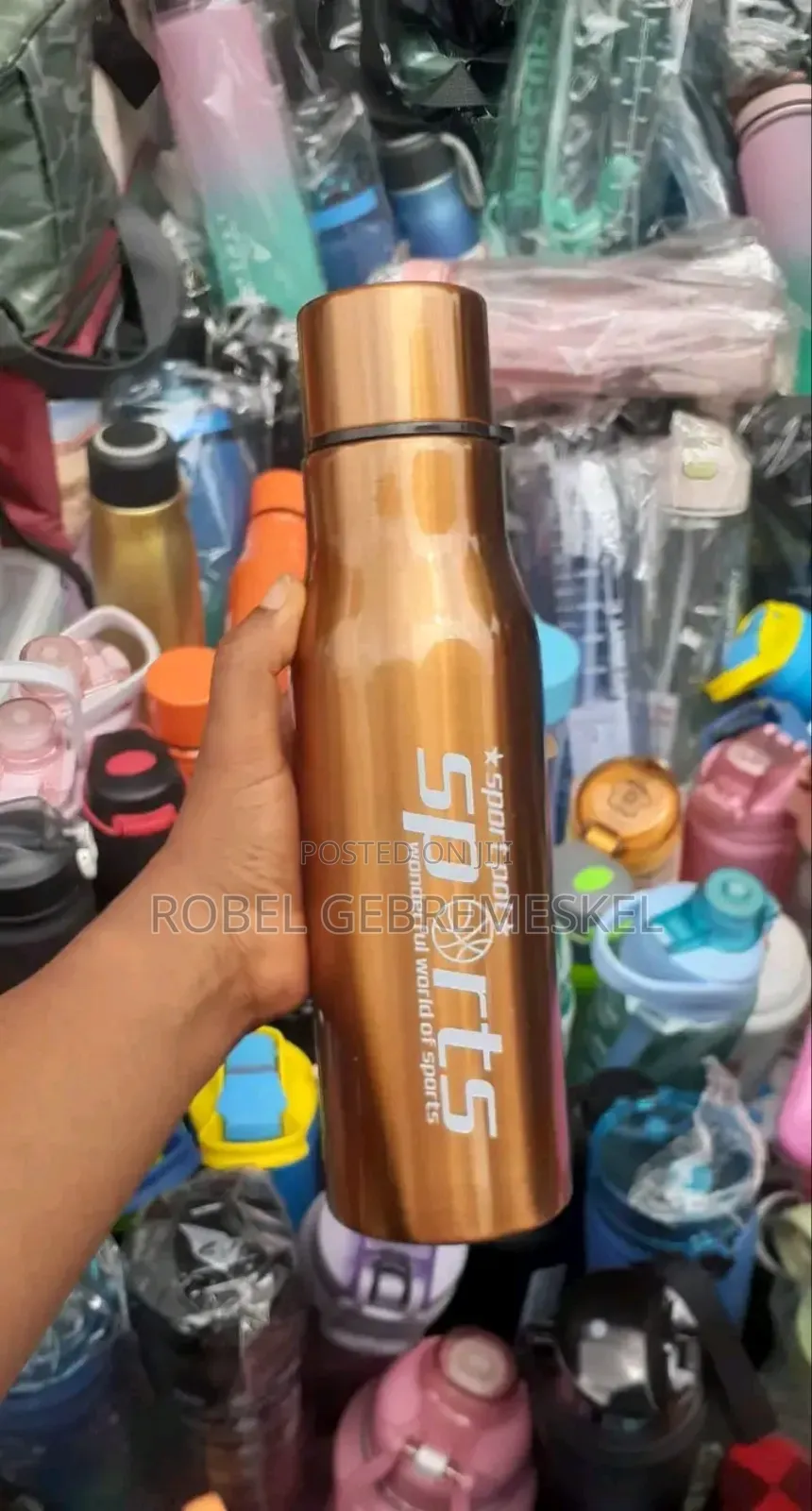 Stainless Steel Water Bottle With Straw የማይዝግ, የማያቀዘቅዝ