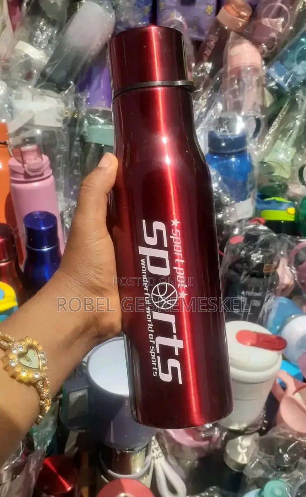 Stainless Steel Water Bottle With Straw የማይዝግ, የማያቀዘቅዝ