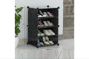 3 Layer Plastic Cube Shoe Rack