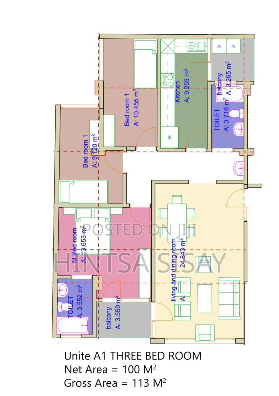 3bdrm Apartment in ቴምር, Arada for sale