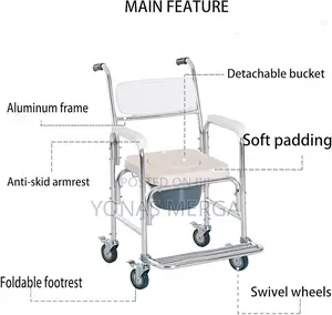 Toilet Chair/Pull Bucket: When You Open the Seat Cushion