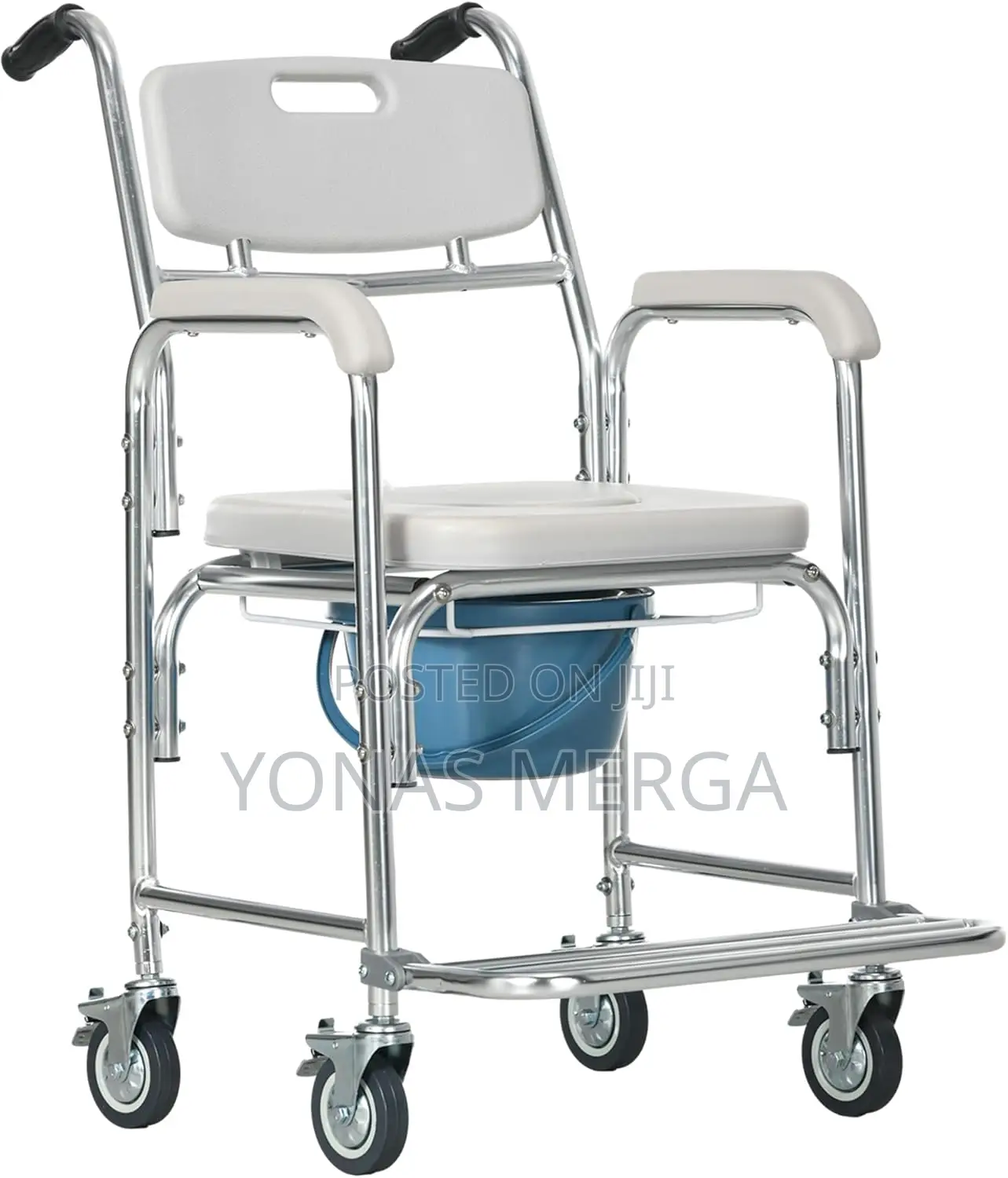Commode Transport Chair 150kg|Complete Relief for Caregiver