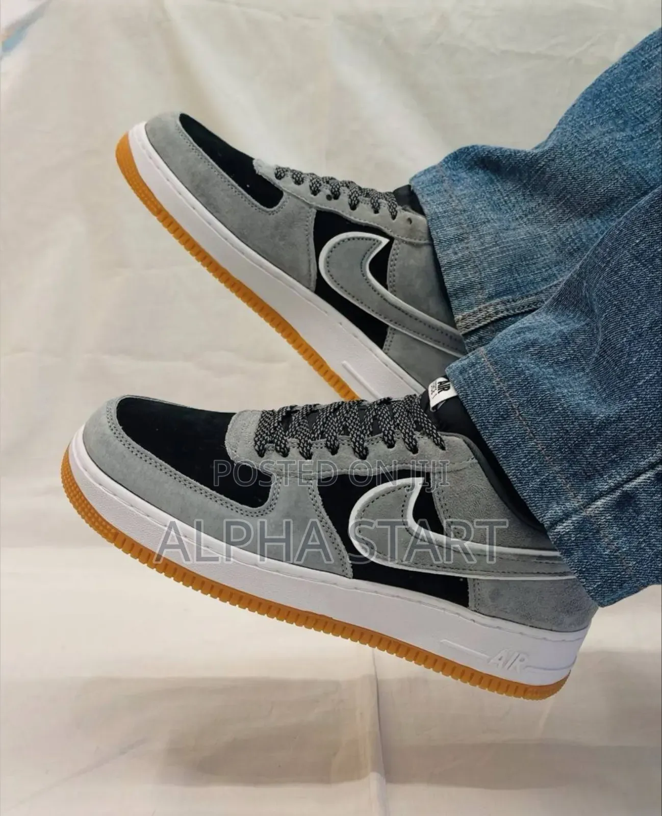 Nike #Air_force 1 07 Low Grey White Black 
 Master Quality