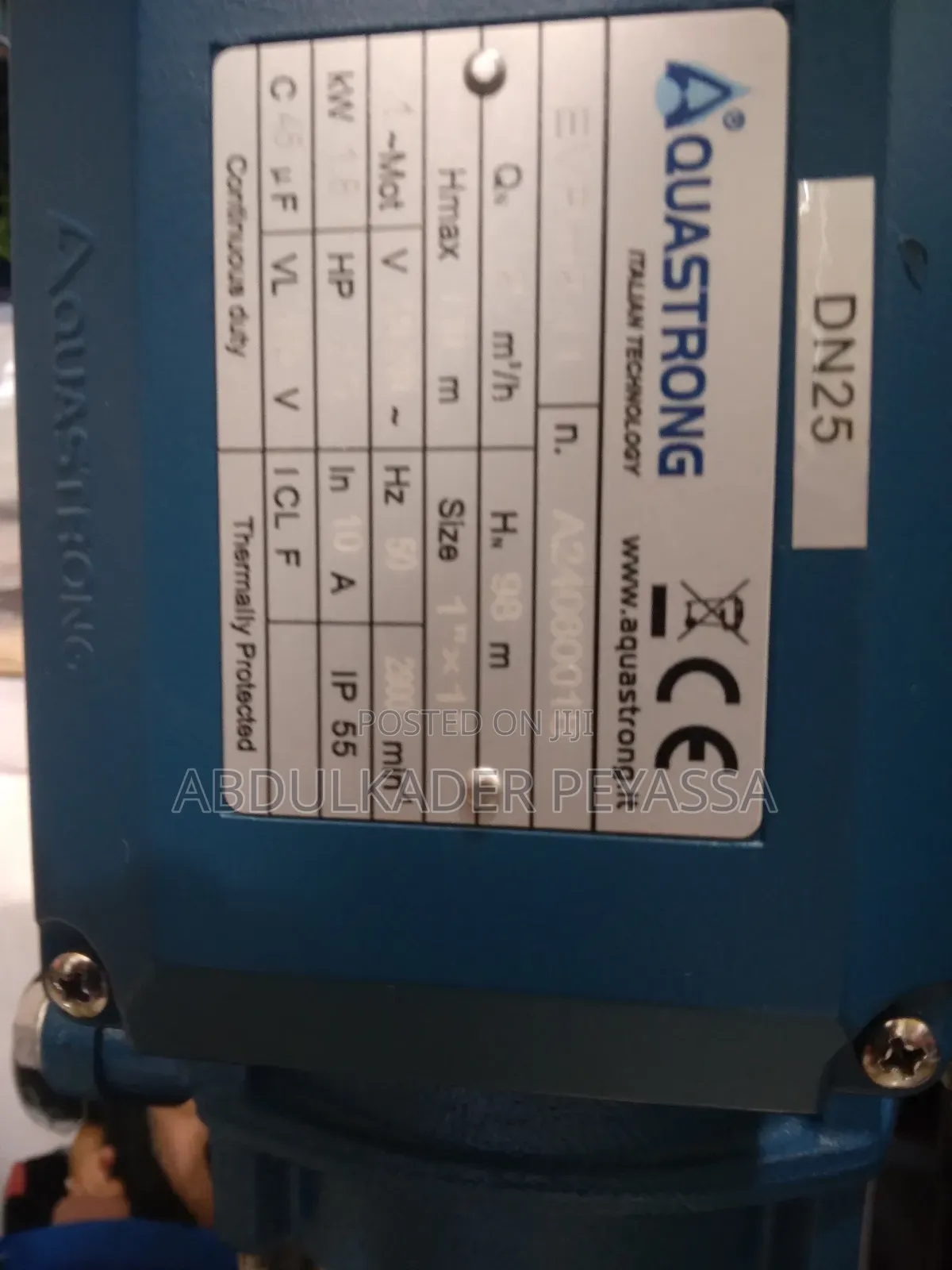 Aquastrong Multistage Vertical Pump 2.5hp Italy