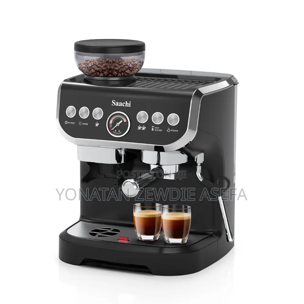 Saachi 19-Bar Coffee Maker With Built in Grinder