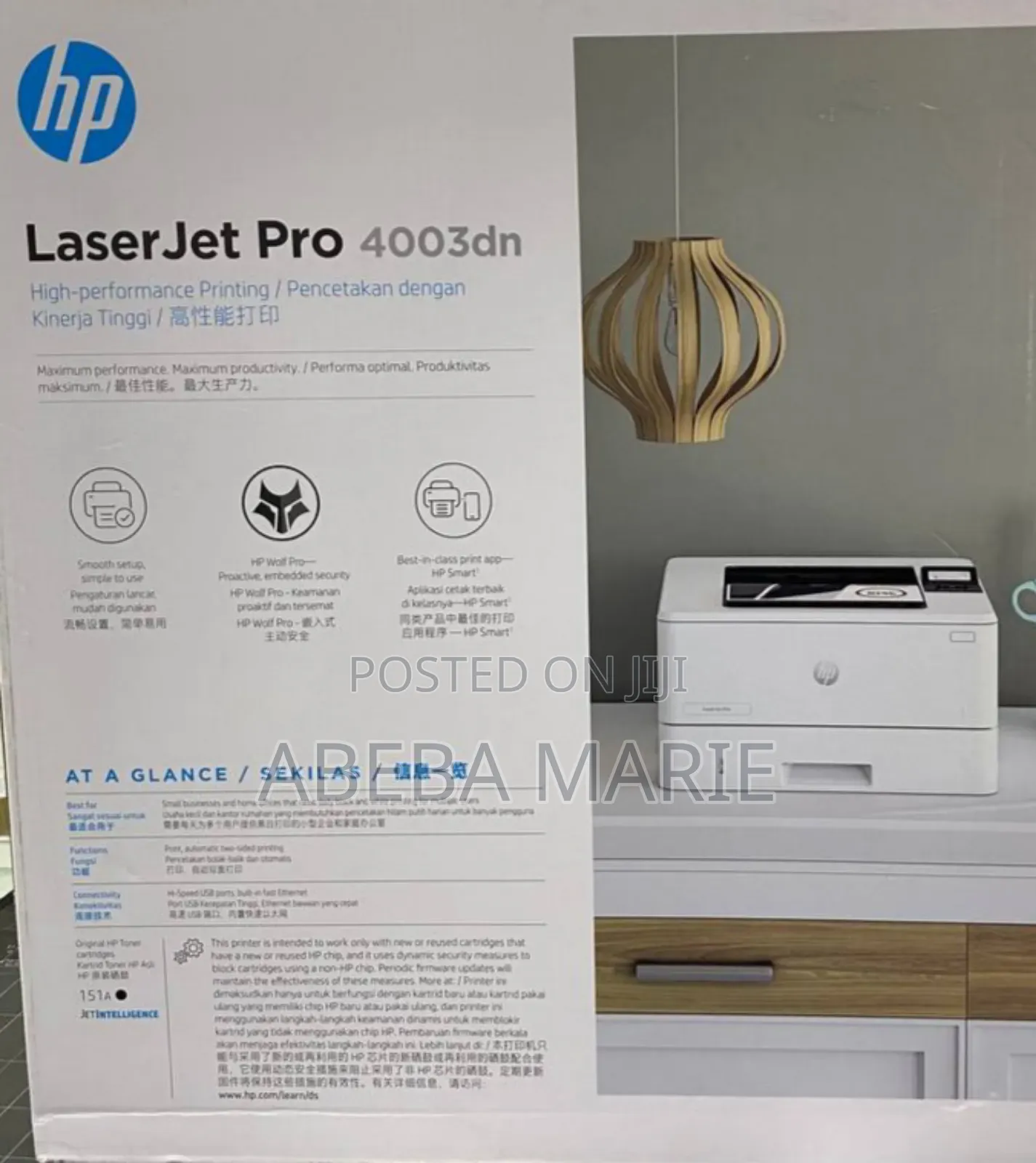 Hp Laserjet Pro 4003dn : 
• Print Technology: