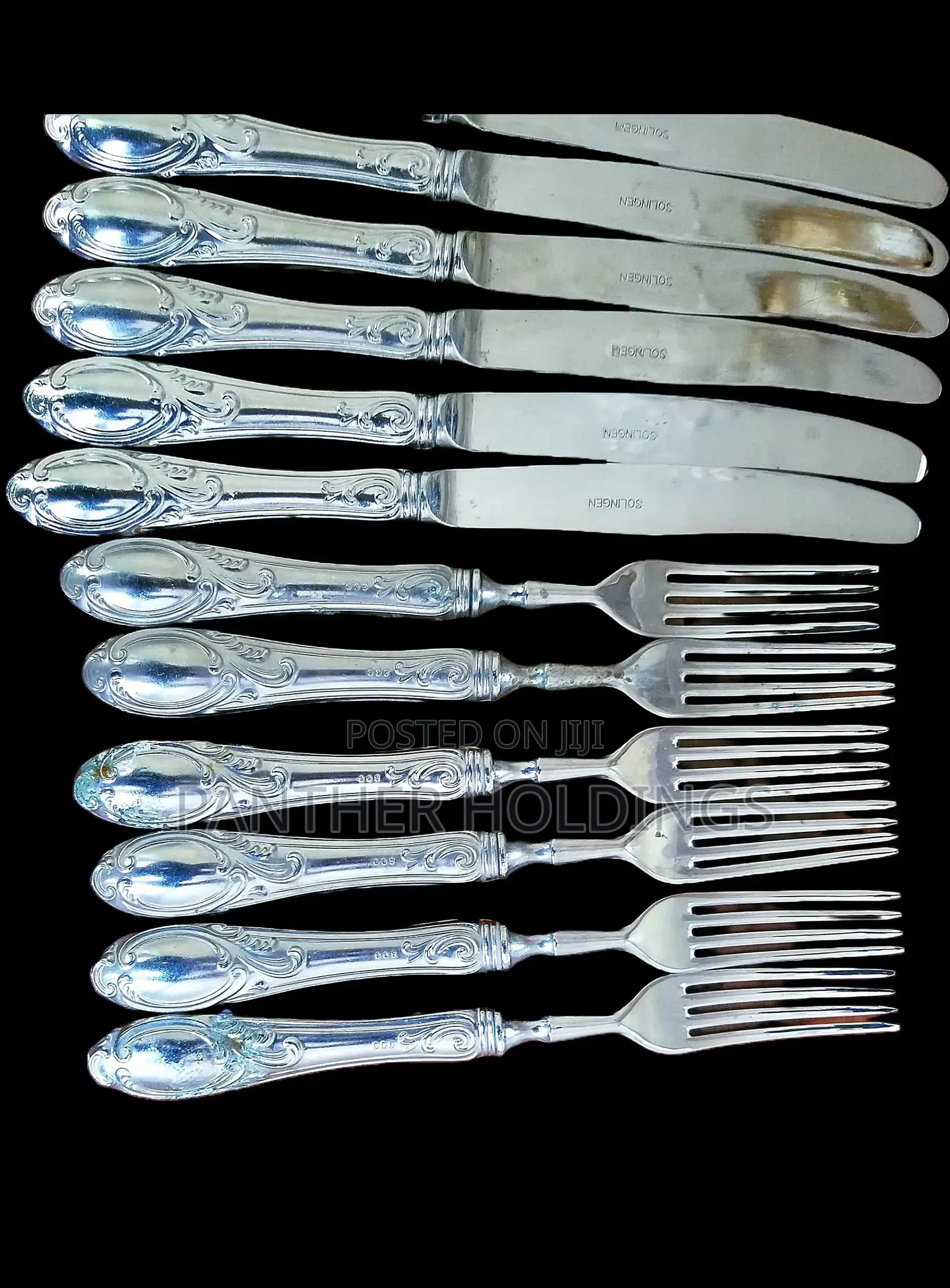 Italian Made Princess Rose Antique Silverware in Silver 800