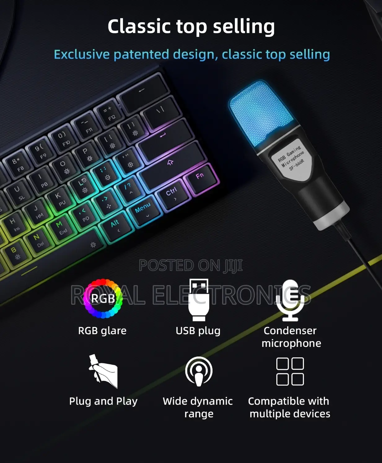 RGB High Sensitivity Computer Condenser Microphone