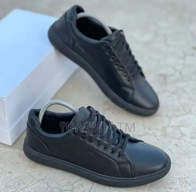 Original Calvin Klein Men’S ‘Triple Black’ Leather Shoes