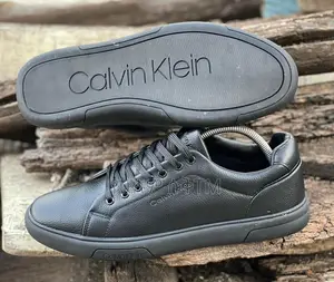 Original Calvin Klein Men’S ‘Triple Black’ Leather Shoes