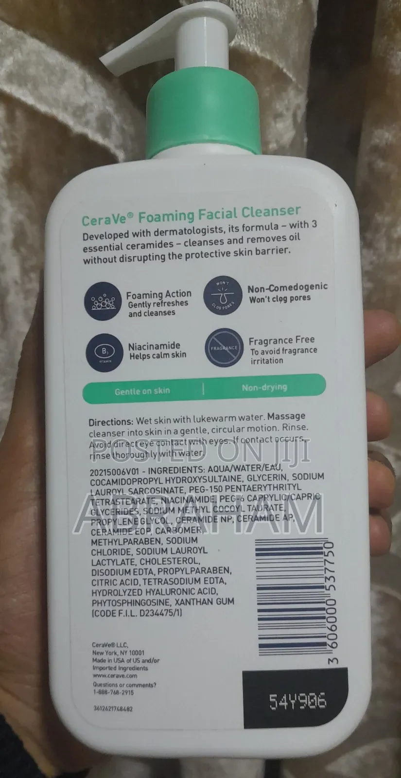 Cerave Foaming Facial Cleanser: Made in Usa (355 Ml)