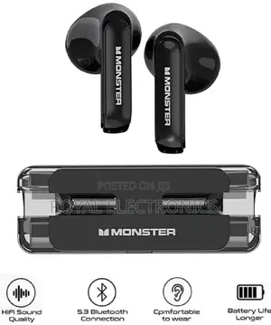 Monster V5.3 Low Latency Earbuds Hd Call With Mic Hifi